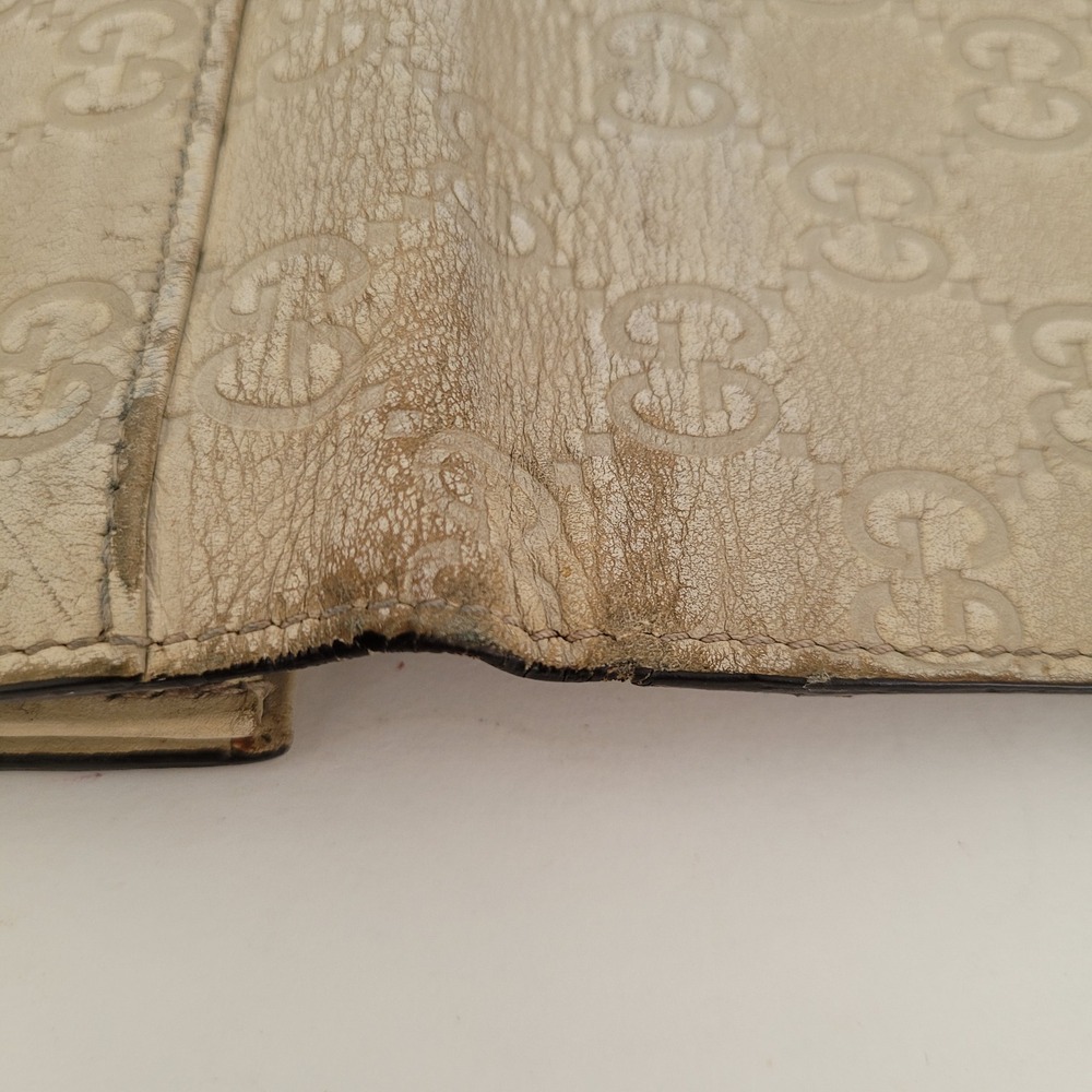 Gucci Guccissima Long Continental Wallet Bone White Leather 115229-2149‎ - Picture 10 of 14
